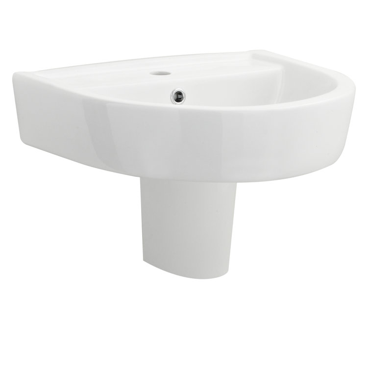Nuie Meridian 52cm Semi Pedestal Sink Wayfair.ie